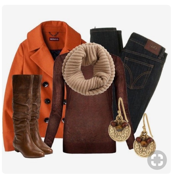 Merona Jackets & Blazers - ❄️Merona Orange Pea Coat